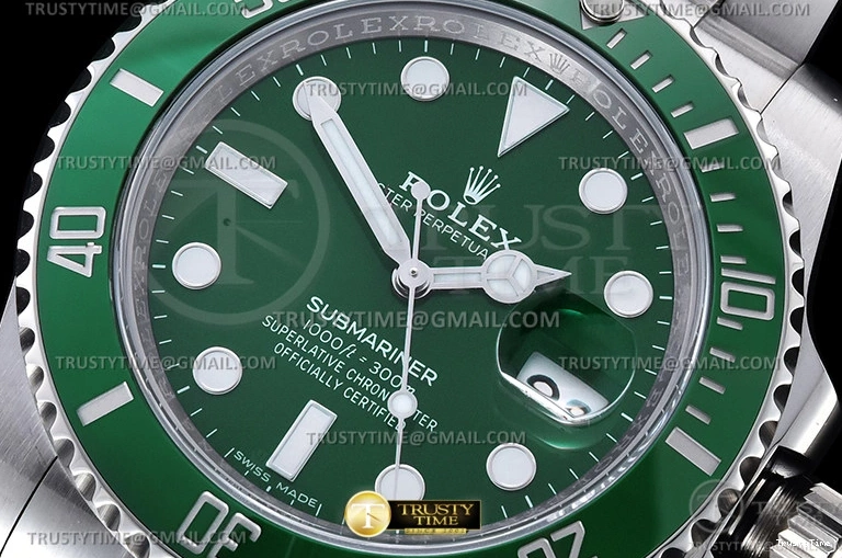1018 ROLSUB0417B – Submariner 116610LV 904L SS SS Grn CLEAN V2 VS Stretchable 1048